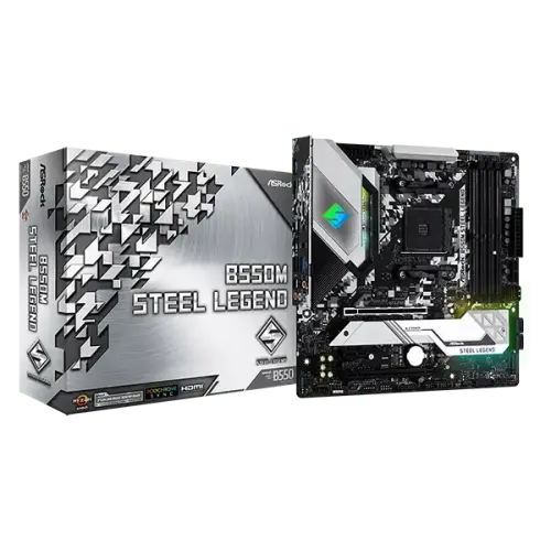 ASRock B550M Steel Legend AMD AM4 Micro-ATX Motherboard
